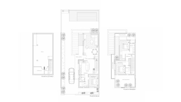 Villa floor plan, 3 bedrooms in Mirador Santa Rosalía Lake No. 3 (2D)